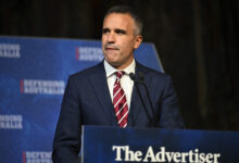 Peter Malinauskas MP, Premier of South Australia delivers his Keynote address to Defending Australia 2025 at Parliament House in Canberra.