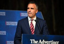 Peter Malinauskas MP, Premier of South Australia delivers his Keynote address to Defending Australia 2025 at Parliament House in Canberra.