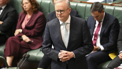 Prime Minister Anthony Albanese during Question Time at Parliament House in Canberra.