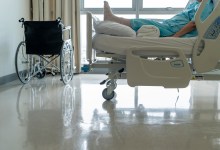 Asian senior women admit at the hospital. Old people was sick.
